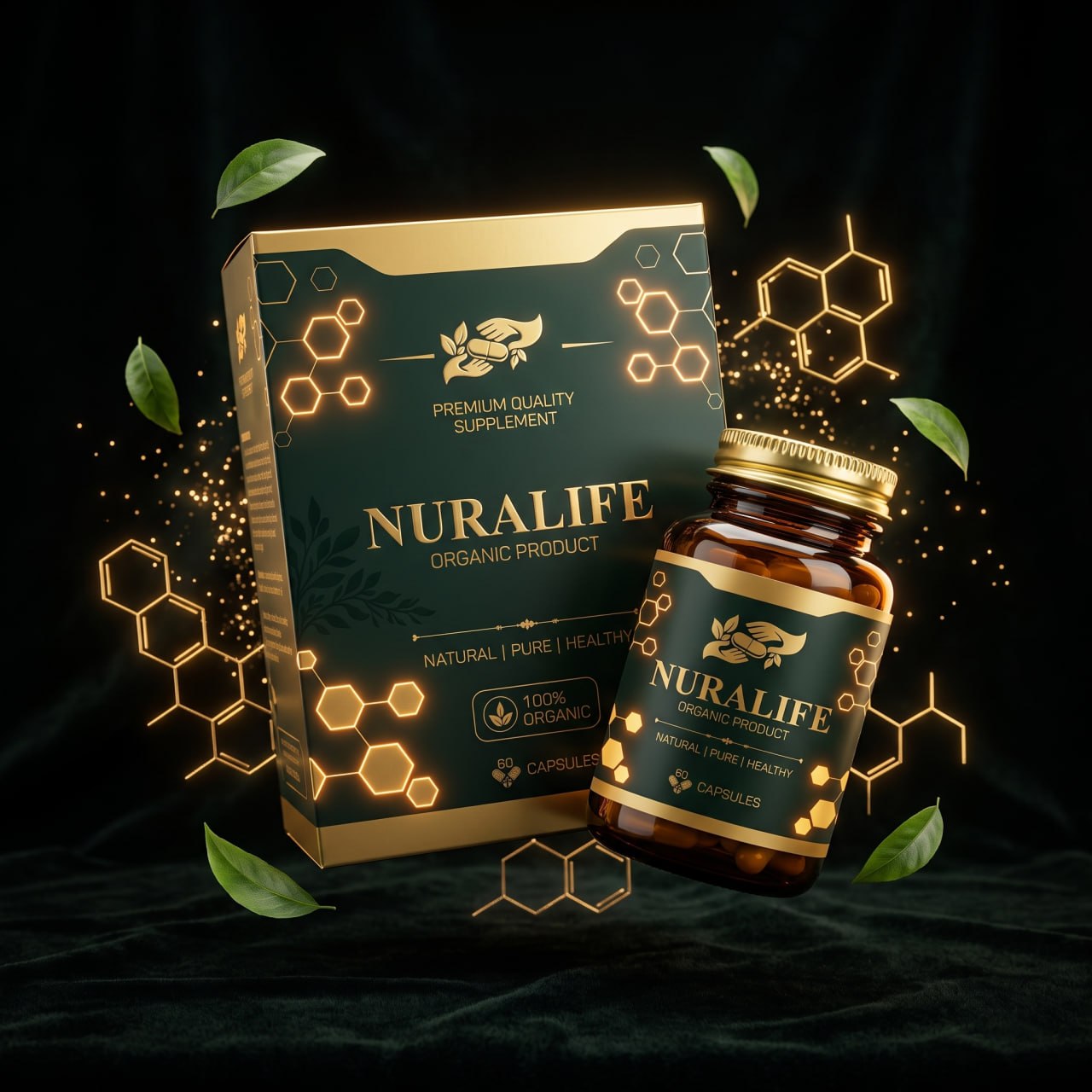 Nuralife organik BAD qadoq va shisha
